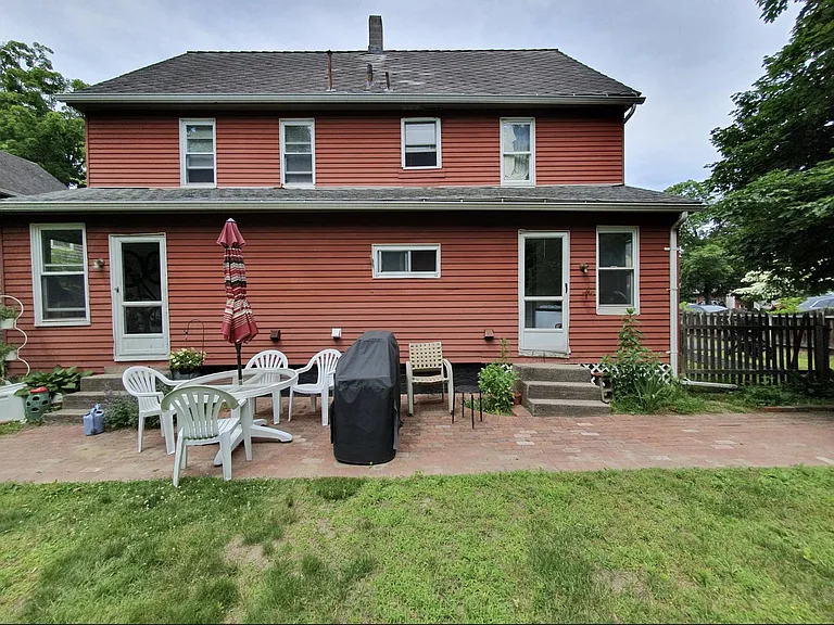 View of duplex from backyard.