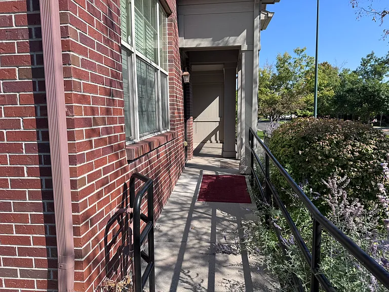 Accessible ramp (there is a step into the house)
