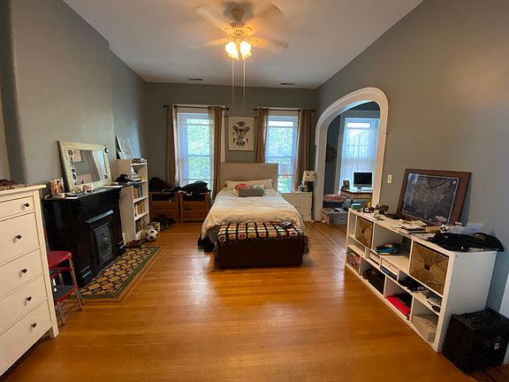 Image of the bedroom, facing E. Washington St.