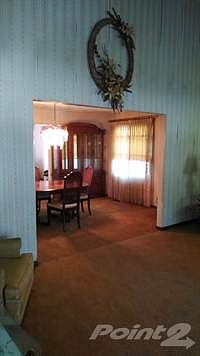 Living room with vaulted ceiling
