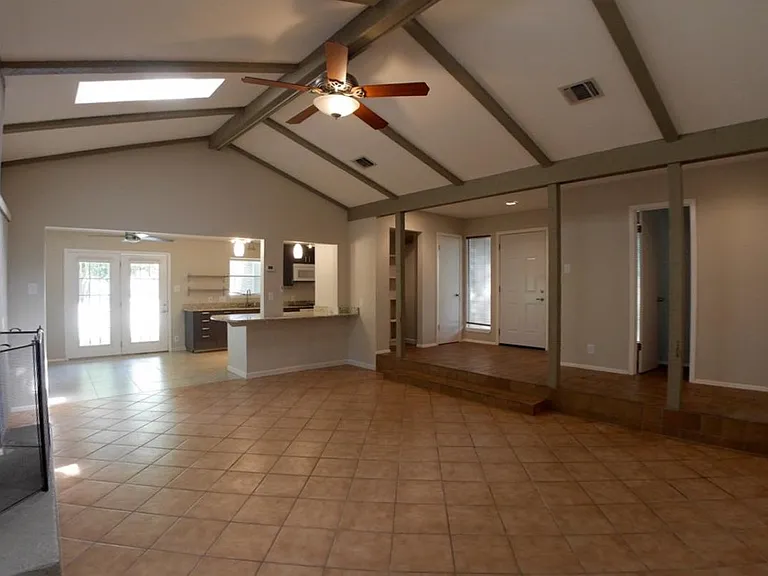 Living room and dining room