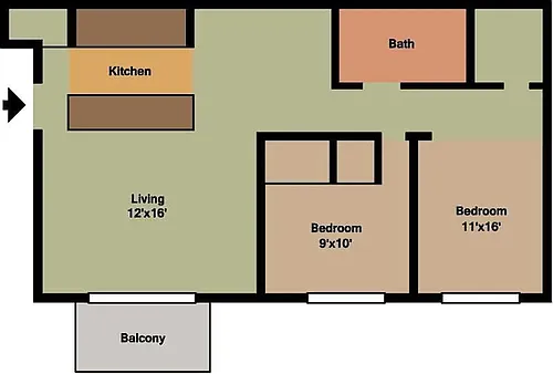 Floor plan 2 Bedroom
