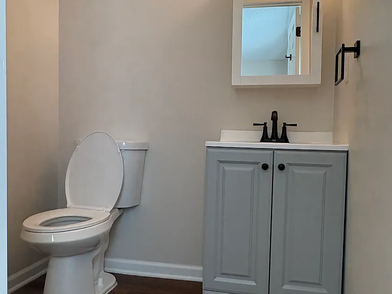 Half bath attached to master bedroom