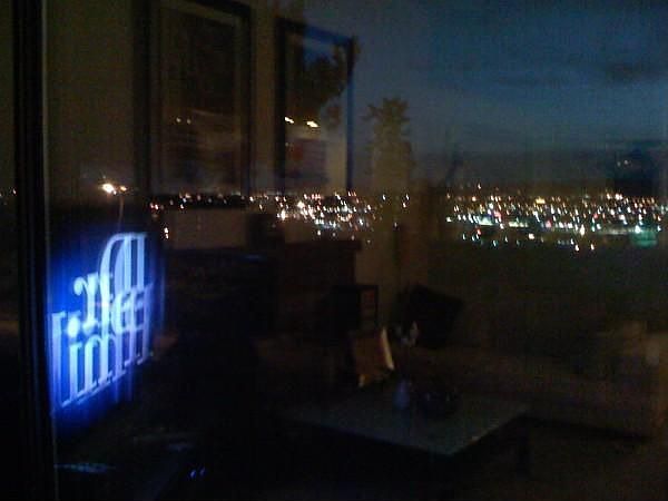 city view from home at night