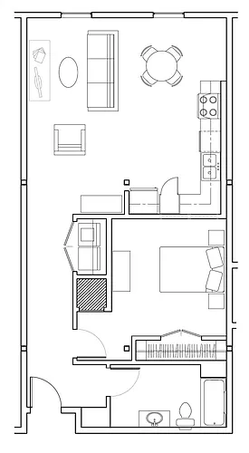 Floor plan 1 Bedroom