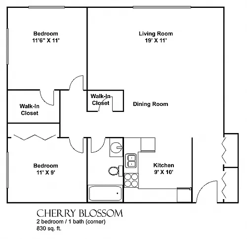 Floor plan Cherry Blossom