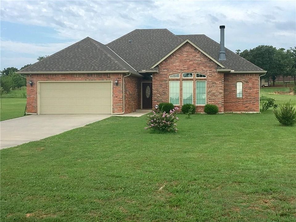 House sits back off the road with long drive that could easily park 6-cars. House faces east.