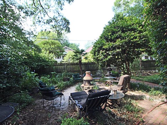 Sitting area in the front yard