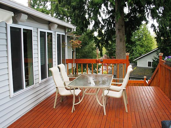Massive cedar deck perfect for entertaining