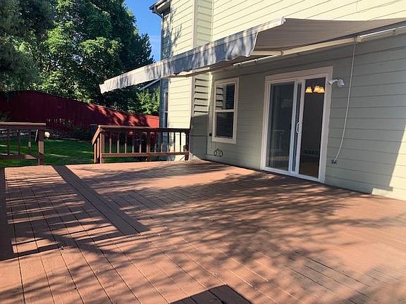 Huge Deck with motorized, retractable awning.