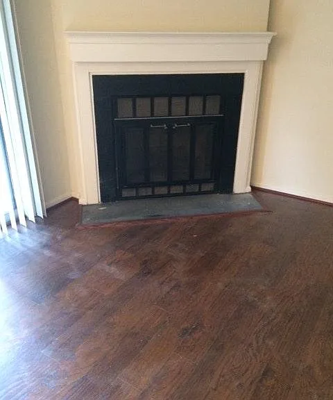 Wood burning fireplace