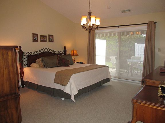 Master bedroom with patio view