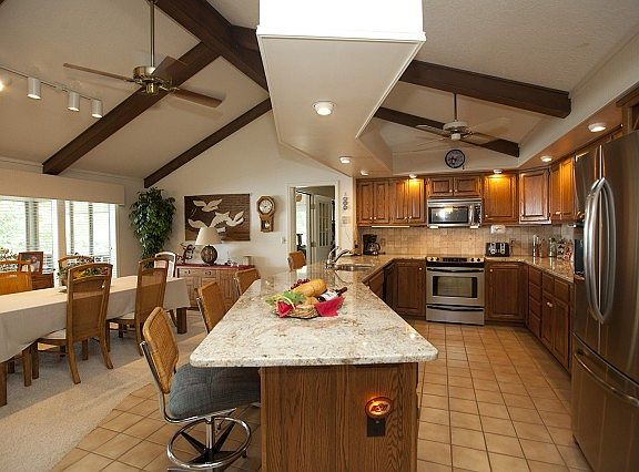 Relax outdoors in fully screened deck