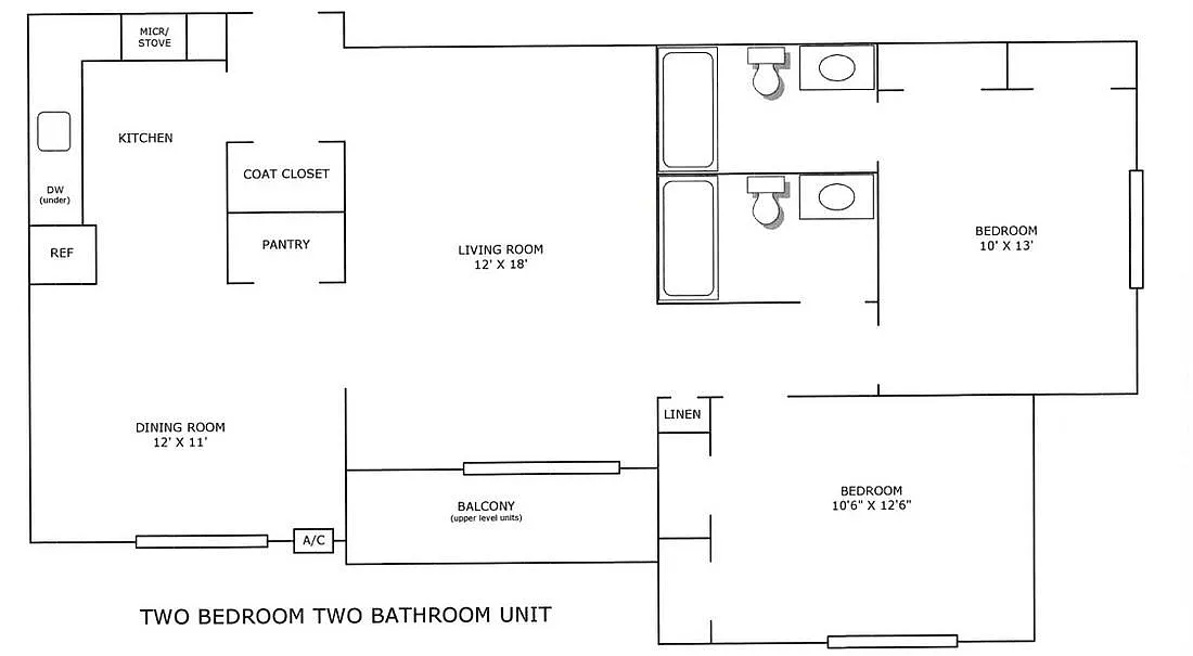 Floor plan Two Bedroom