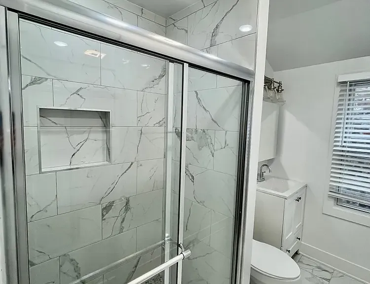 New bath, new copper water supply throughout building, so NO drippy showers