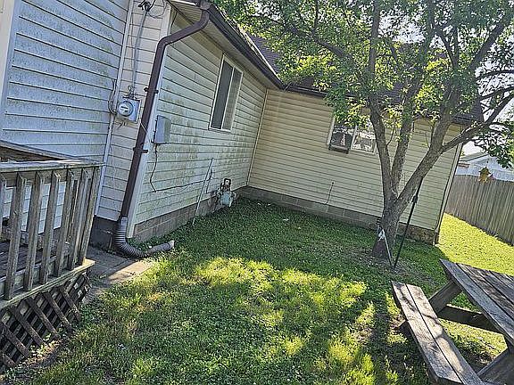 Side view of front of house