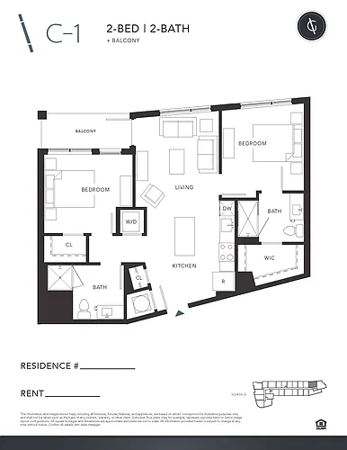 Floor plan Two Bedroom - C1