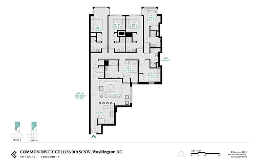 Floor plan 201 - 301 - 401 - Price Per Bed