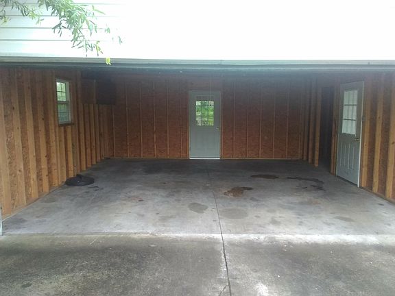 plenty of storage space in this 2 car garage with remotes