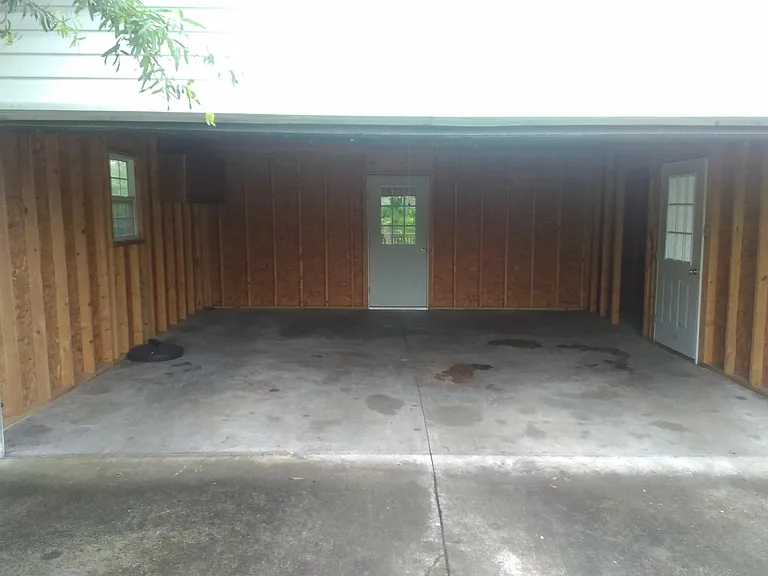 plenty of storage space in this 2 car garage with remotes