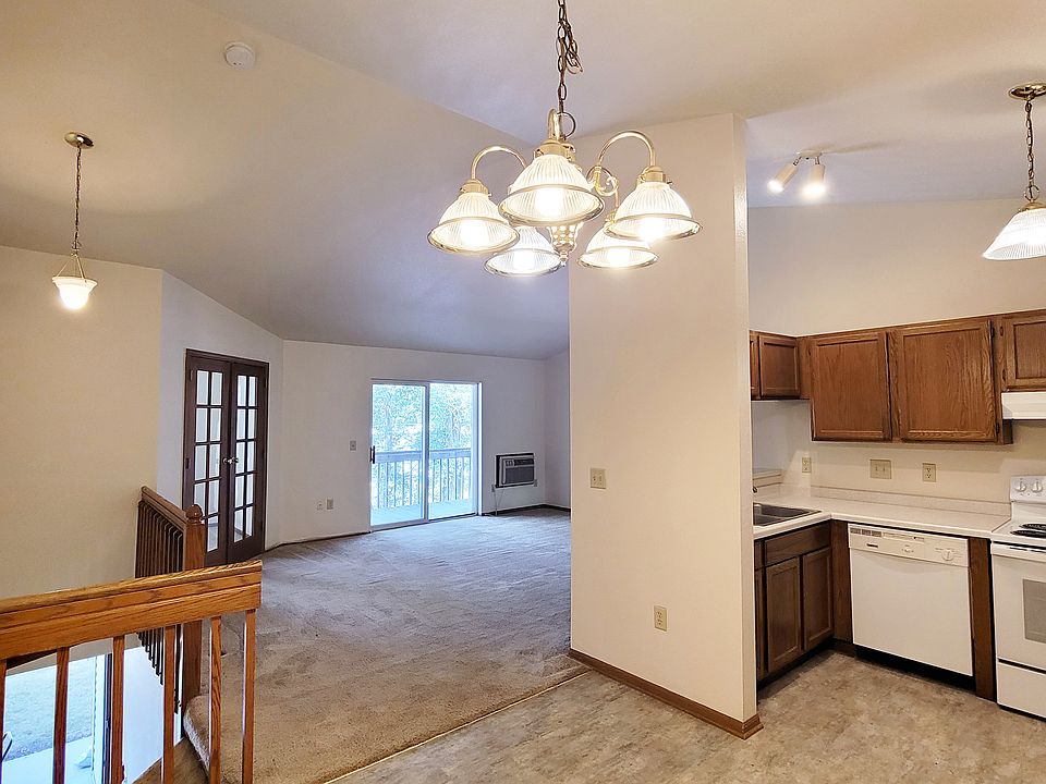 View from the kitchen to the living room. Open conept!