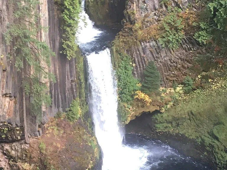 60 miles away - Tokatee Falls and nearby these falls is Umpqua Hot Springs - an experience not to be missed :-)