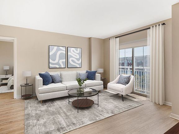 Signature Collection living room with hard surface flooring