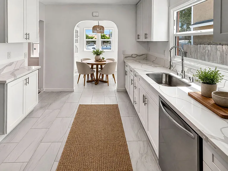 kitchen facing the "Cereal Room" which also makes for a great home office space
