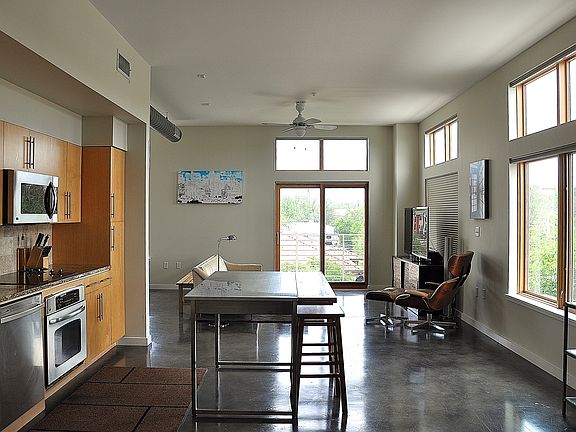 Open kitchen/living/dining