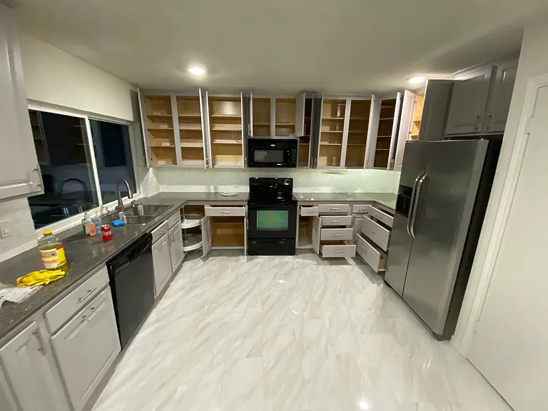 Custom tall cabinets, lots of ample room, extra large kitchen design