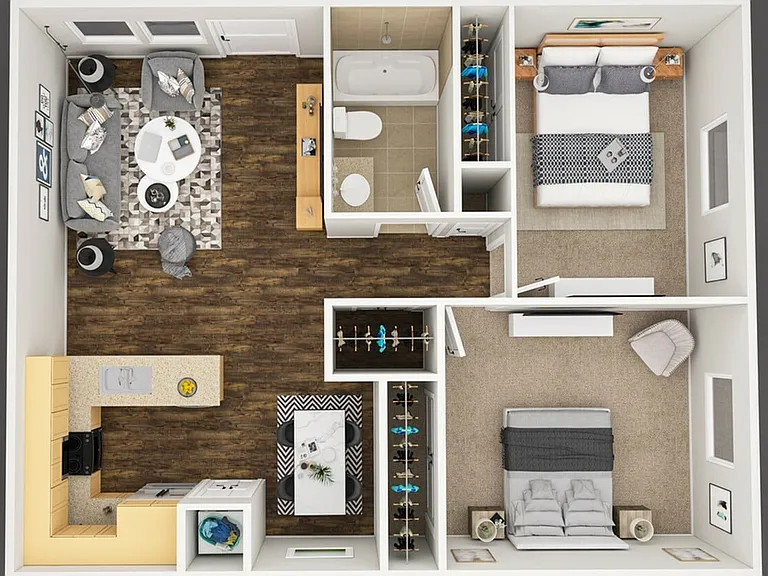 2 Bed 1 Bath includes 2 car covered parking 2 Bed 1 Bath includes 2 car covered parking