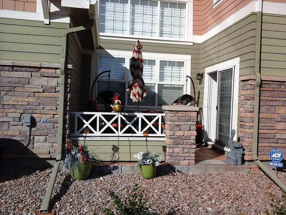 Patio with mountain views