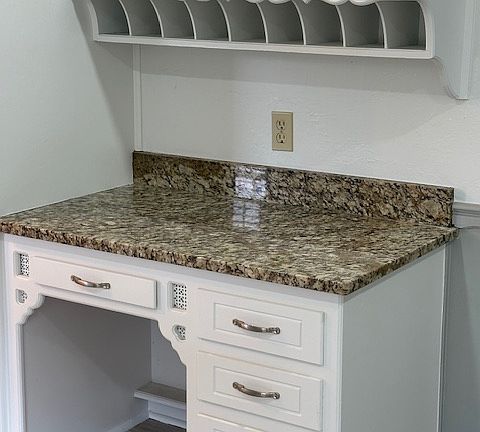 Kitchen Desk with Cubbies