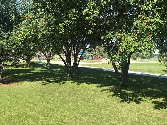 Back yard , view of park