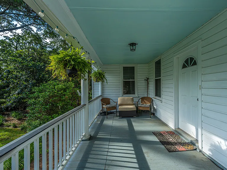 Front porch off living room.