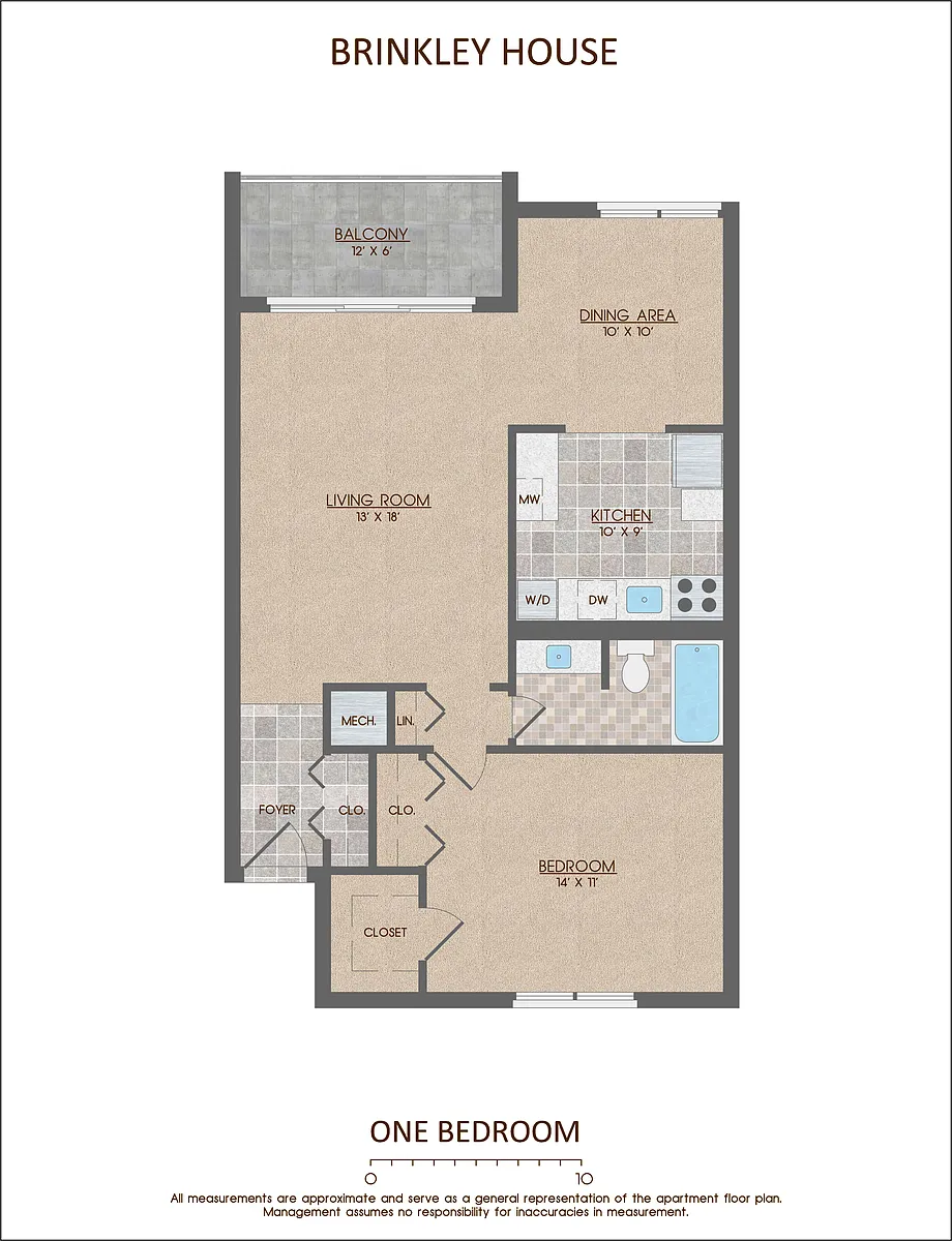 Floor plan One Bedroom Standard