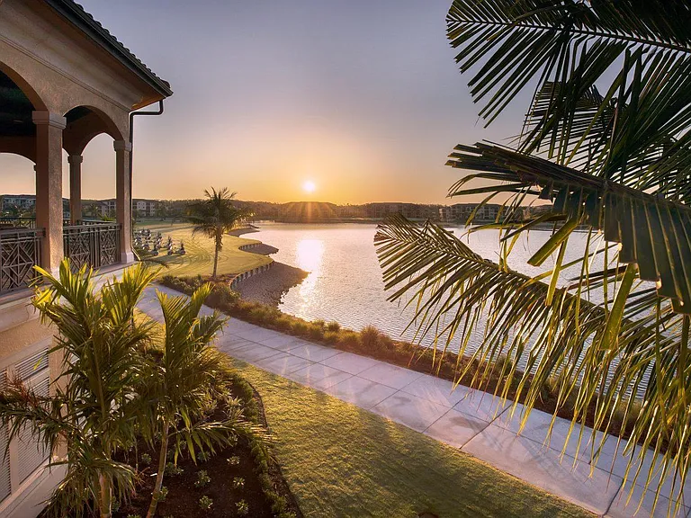 Sunset view from clubhouse