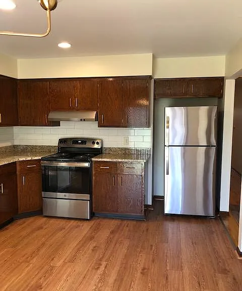 Kitchen with granite counter tops