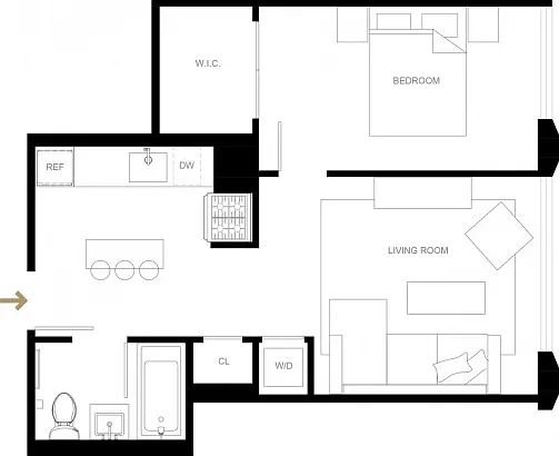 1 bed 1 bath A3-R 1 bed 1 bath A3-R
