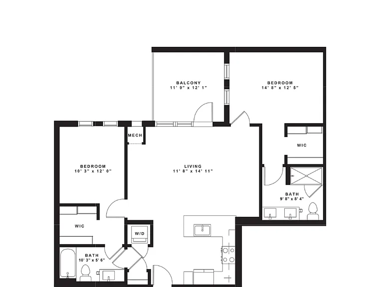 2 Bed 2 Bath 1190 sq. ft. 2 Bed 2 Bath 1190 sq. ft.