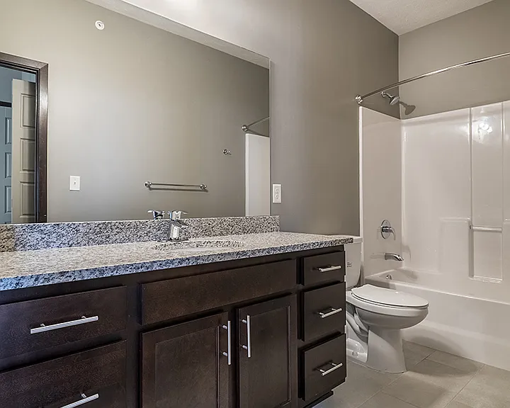 You'll love our spacious bathrooms with loads of storage.