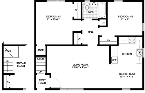 Floor plan 2 Bedroom Suite