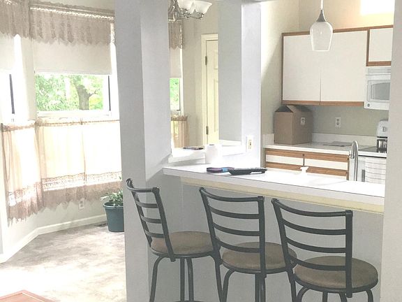 View into kitchen from living room