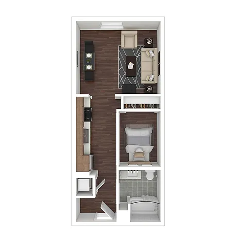 Floor plan Junior 1 Bedroom