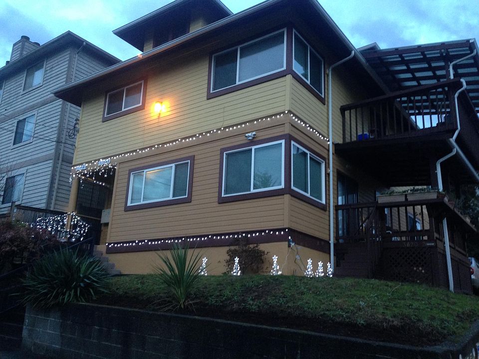 This is the front of our building. The unit for rent is in t