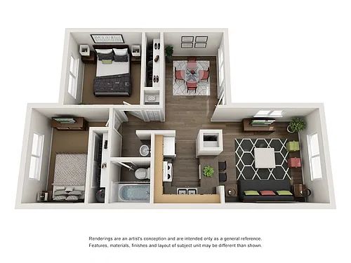 Floor plan Two Bedroom