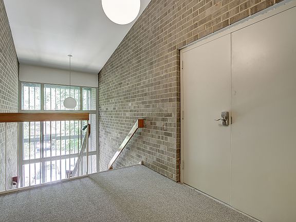 Protected hallway is bright and clean
