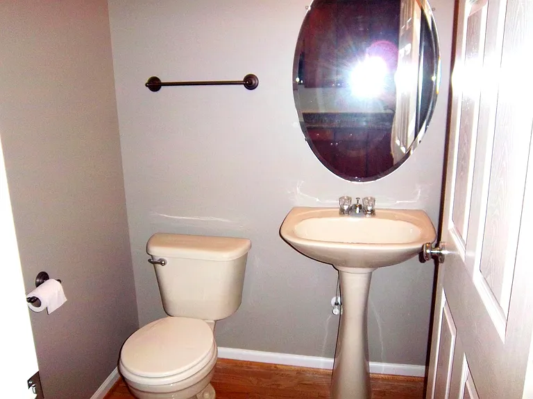 Powder room off kitchen