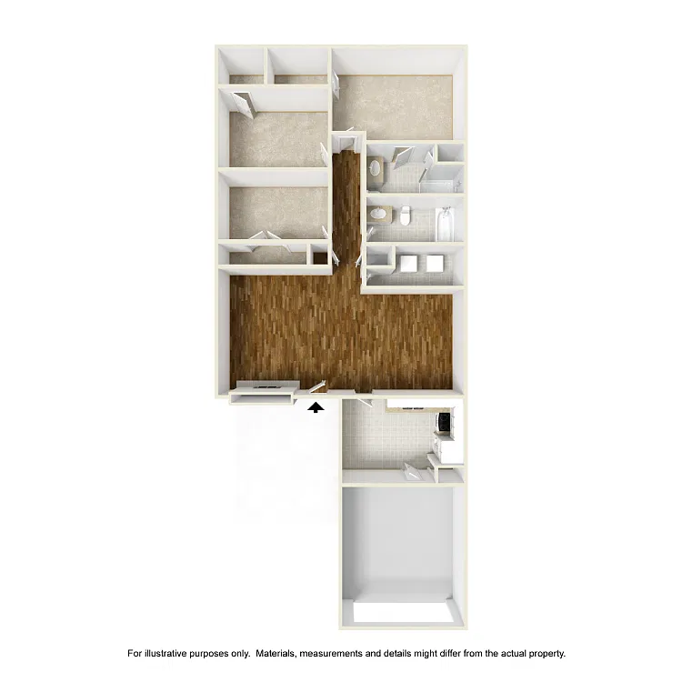 Floor plan 3 Bed 2 Bath