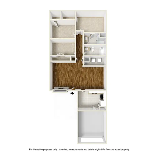 Floor plan 3 Bed 2 Bath